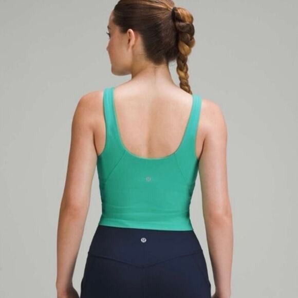 Lululemon Align Tank Top Kelly Green Padded Athletic Workout Top Size 2 - Picture 2 of 5